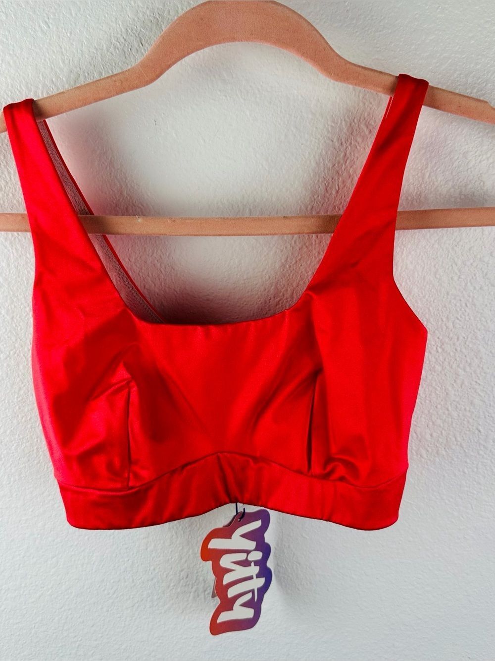 Fabletics Yitty Orange Headliner Shaping Midi Bralette Size XS NWT